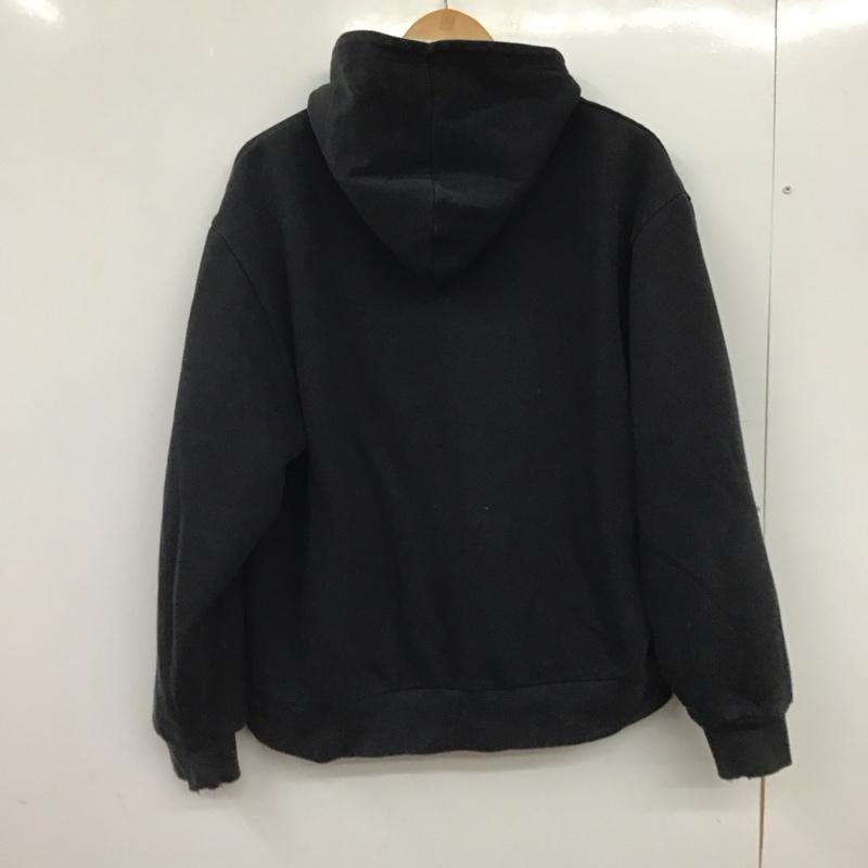 エクストララージ XLARGE パーカー 長袖 ジップアップパーカー 長袖パーカー カジュアルジャケット L ロゴ、文字 黒 / ブラック / black メンズ USED 古着 中古 10152046