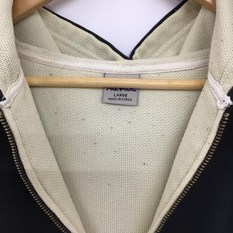 エクストララージ XLARGE パーカー 長袖 ジップアップパーカー 長袖パーカー カジュアルジャケット L ロゴ、文字 黒 / ブラック / black メンズ USED 古着 中古 10152046