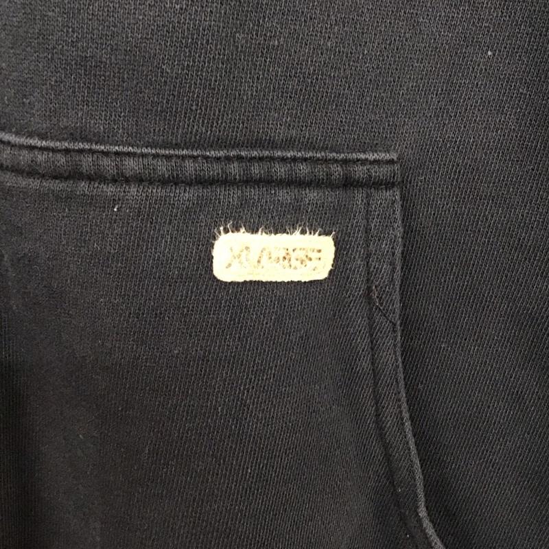 エクストララージ XLARGE パーカー 長袖 ジップアップパーカー 長袖パーカー カジュアルジャケット L ロゴ、文字 黒 / ブラック / black メンズ USED 古着 中古 10152046