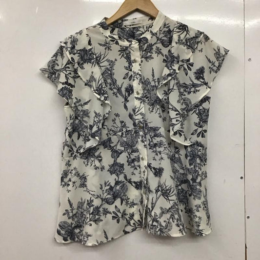 インデックス index シャツ、ブラウス 半袖 L 総柄 白 / ホワイト / white レディース USED 古着 中古 10152047