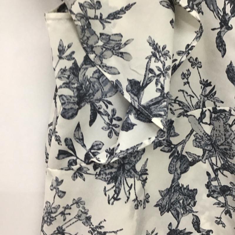 インデックス index シャツ、ブラウス 半袖 L 総柄 白 / ホワイト / white レディース USED 古着 中古 10152047