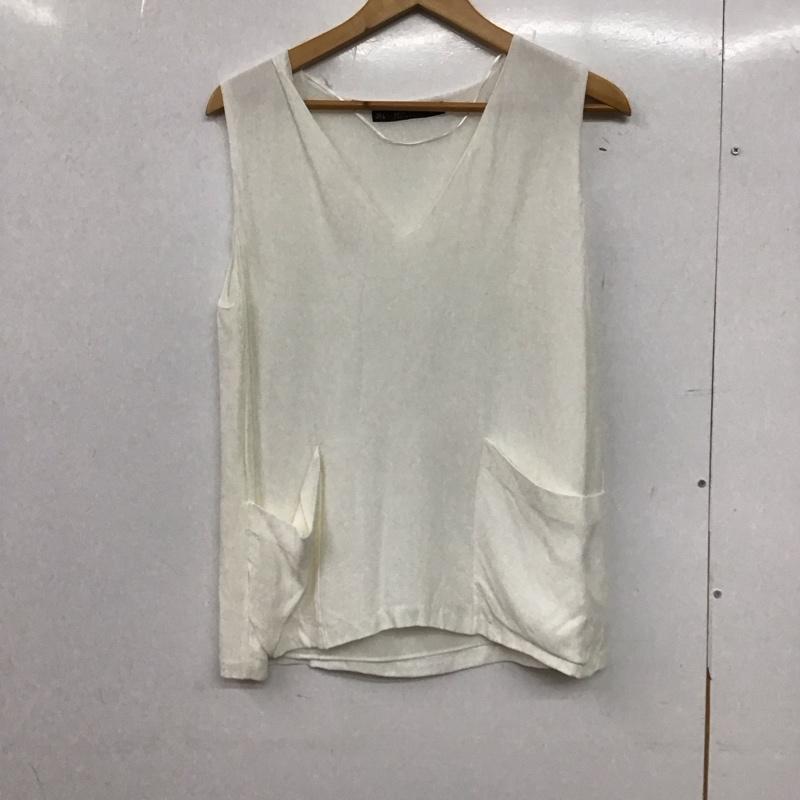 ザラベーシック ZARA BASIC タンクトップ タンクトップ L 無地 白 / ホワイト / white レディース USED 古着 中古 10152049