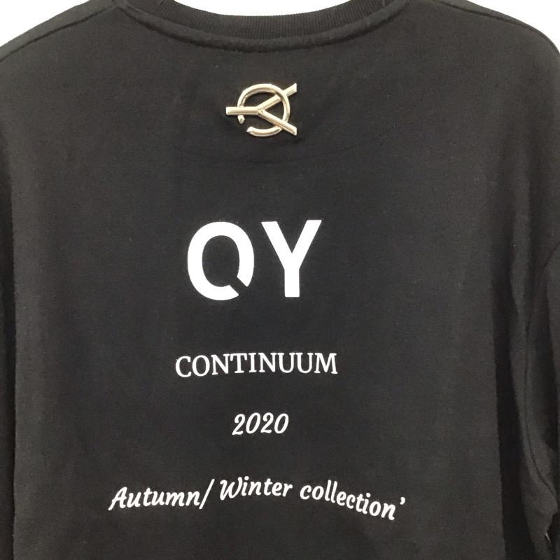 オーワイ OY トレーナー 長袖 長袖トレーナー スウェット クルーネック プルオーバー ロゴ、文字 黒 / ブラック / black メンズ USED 古着 中古 10152051
