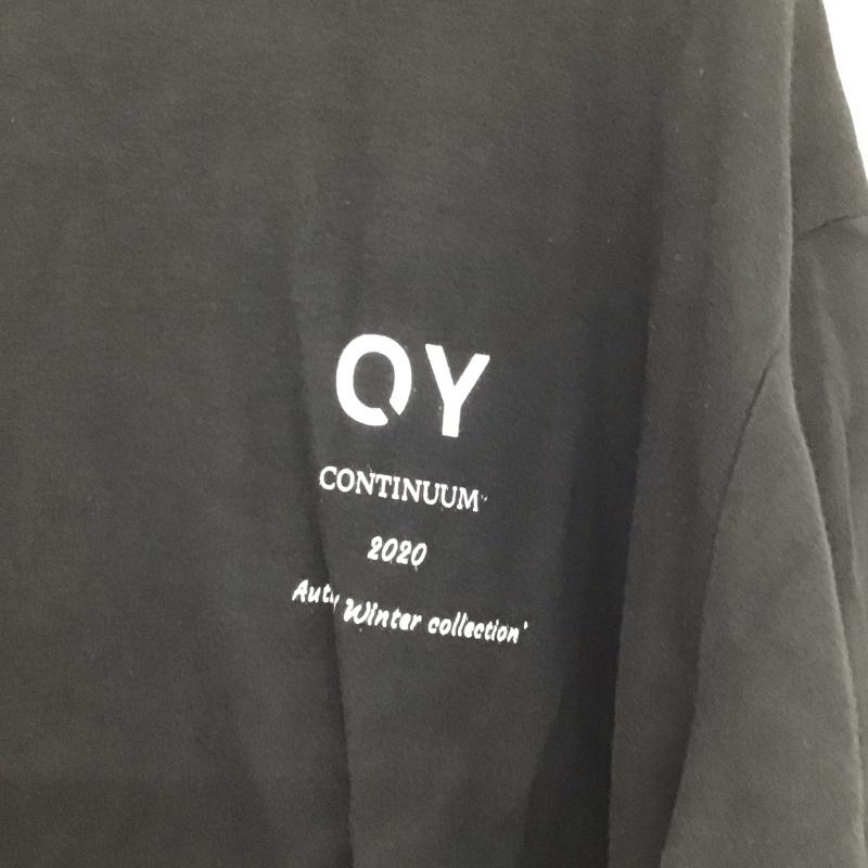 オーワイ OY トレーナー 長袖 長袖トレーナー スウェット クルーネック プルオーバー ロゴ、文字 黒 / ブラック / black メンズ USED 古着 中古 10152051