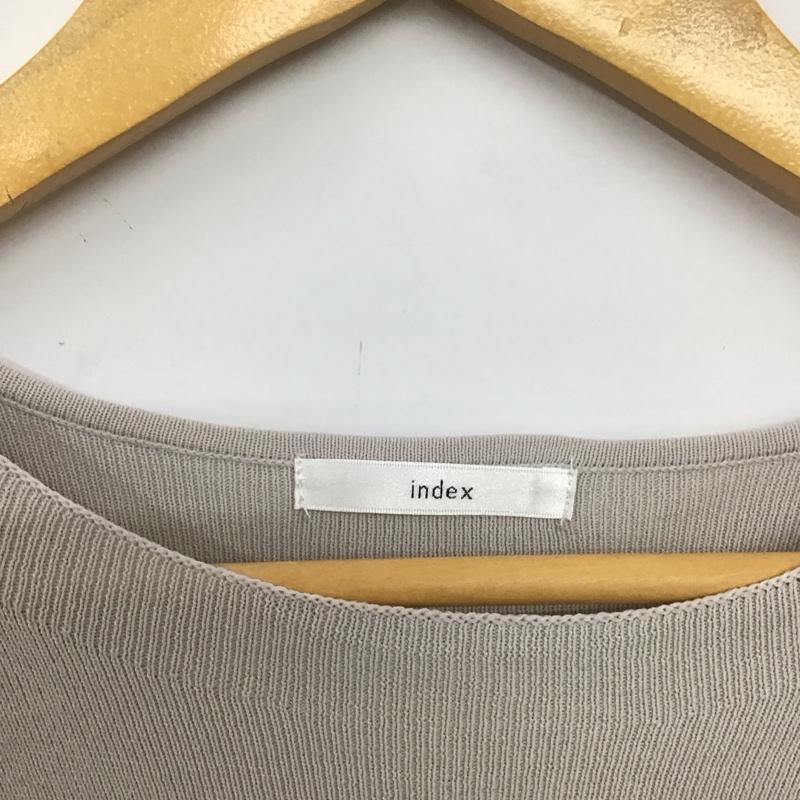 インデックス index カットソー 半袖 L 無地 灰 / グレー / gray レディース USED 古着 中古 10152052