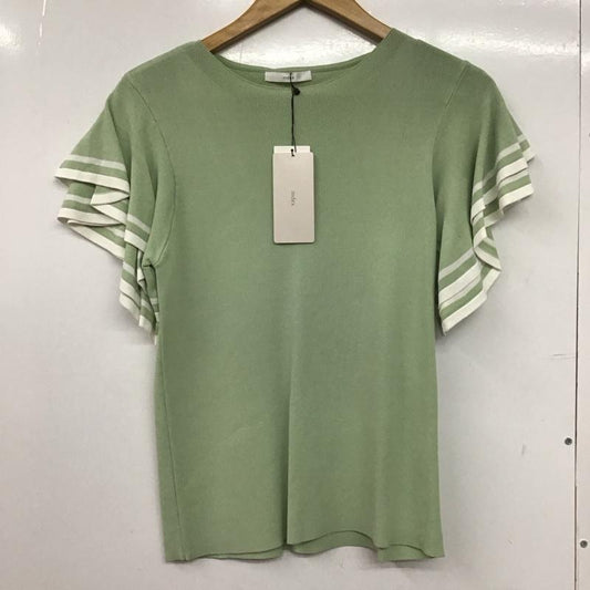 インデックス index カットソー 半袖 タグ付 L 無地 薄緑 / ライトグリーン / レディース USED 古着 中古 10152054