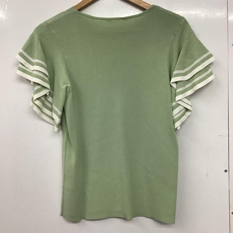 インデックス index カットソー 半袖 タグ付 L 無地 薄緑 / ライトグリーン / レディース USED 古着 中古 10152054