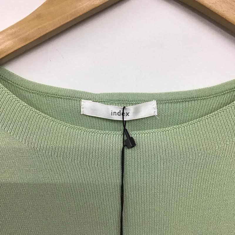 インデックス index カットソー 半袖 タグ付 L 無地 薄緑 / ライトグリーン / レディース USED 古着 中古 10152054