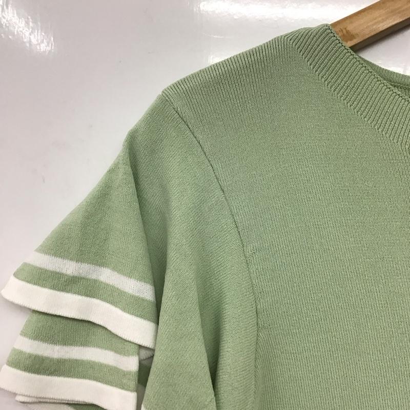 インデックス index カットソー 半袖 タグ付 L 無地 薄緑 / ライトグリーン / レディース USED 古着 中古 10152054