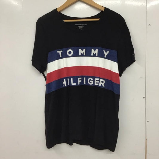 トミーヒルフィガー TOMMY HILFIGER Tシャツ 半袖 L ロゴ、文字 黒 / ブラック / black レディース USED 古着 中古 10152055