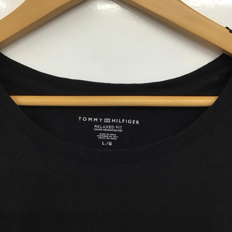トミーヒルフィガー TOMMY HILFIGER Tシャツ 半袖 L ロゴ、文字 黒 / ブラック / black レディース USED 古着 中古 10152055