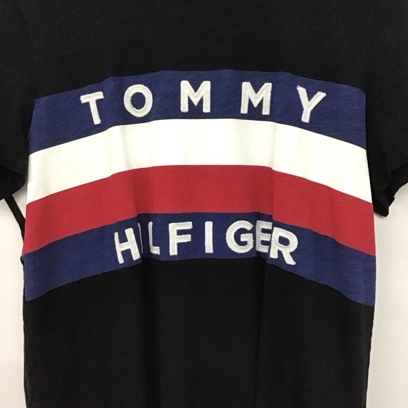 トミーヒルフィガー TOMMY HILFIGER Tシャツ 半袖 L ロゴ、文字 黒 / ブラック / black レディース USED 古着 中古 10152055