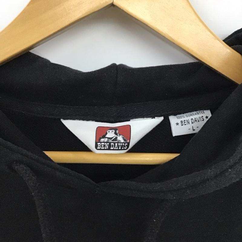 ベンデイビス BEN DAVIS パーカー 長袖 長袖パーカー プルオーバーパーカー スウェット L ロゴ、文字 黒 / ブラック / black メンズ USED 古着 中古 10152056