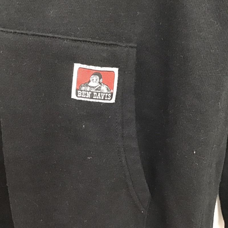 ベンデイビス BEN DAVIS パーカー 長袖 長袖パーカー プルオーバーパーカー スウェット L ロゴ、文字 黒 / ブラック / black メンズ USED 古着 中古 10152056