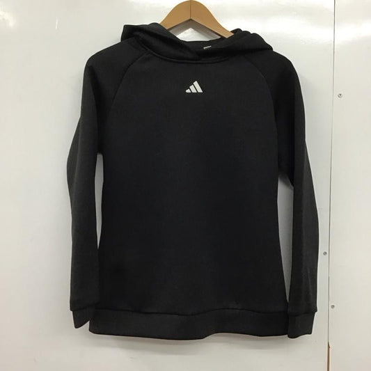 アディダス adidas パーカー 長袖 L 無地 黒 / ブラック / black レディース USED 古着 中古 10152058