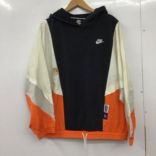 ナイキ NIKE パーカー 長袖 db3847-010 長袖パーカー プルオーバーパーカー アイコンクラッシュパーカー XL ロゴ、文字 黒 / ブラック / black X 白 / ホワイト / white X 橙 / オレンジ / orange メンズ USED 古着 中古 10152059