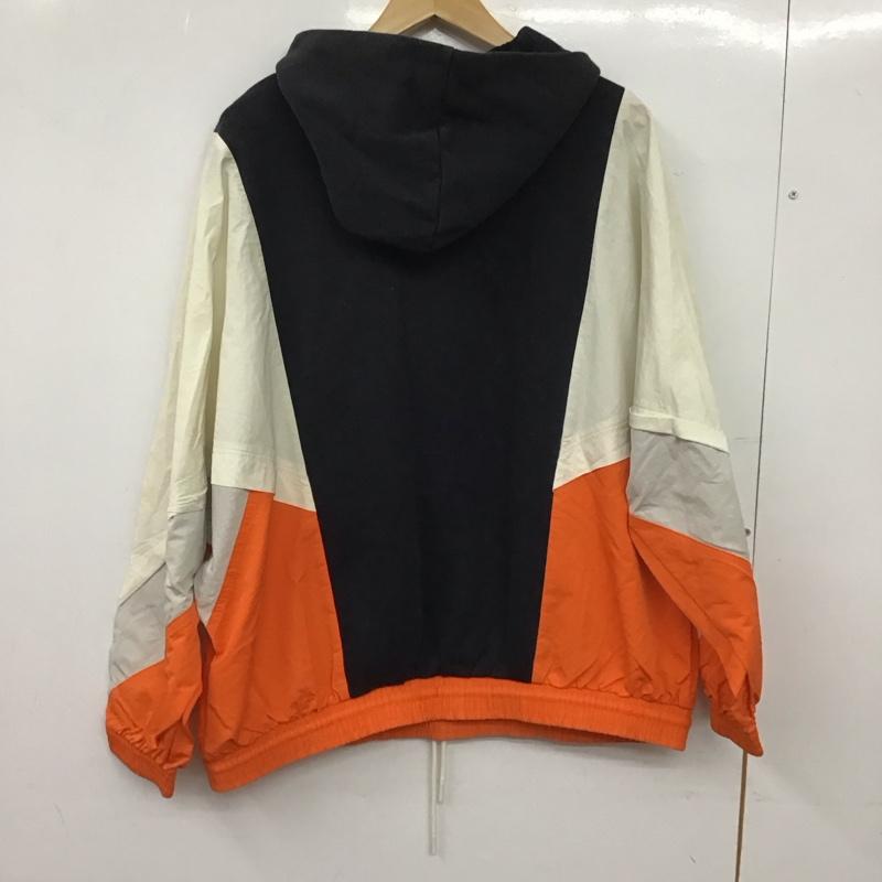 ナイキ NIKE パーカー 長袖 db3847-010 長袖パーカー プルオーバーパーカー アイコンクラッシュパーカー XL ロゴ、文字 黒 / ブラック / black X 白 / ホワイト / white X 橙 / オレンジ / orange メンズ USED 古着 中古 10152059