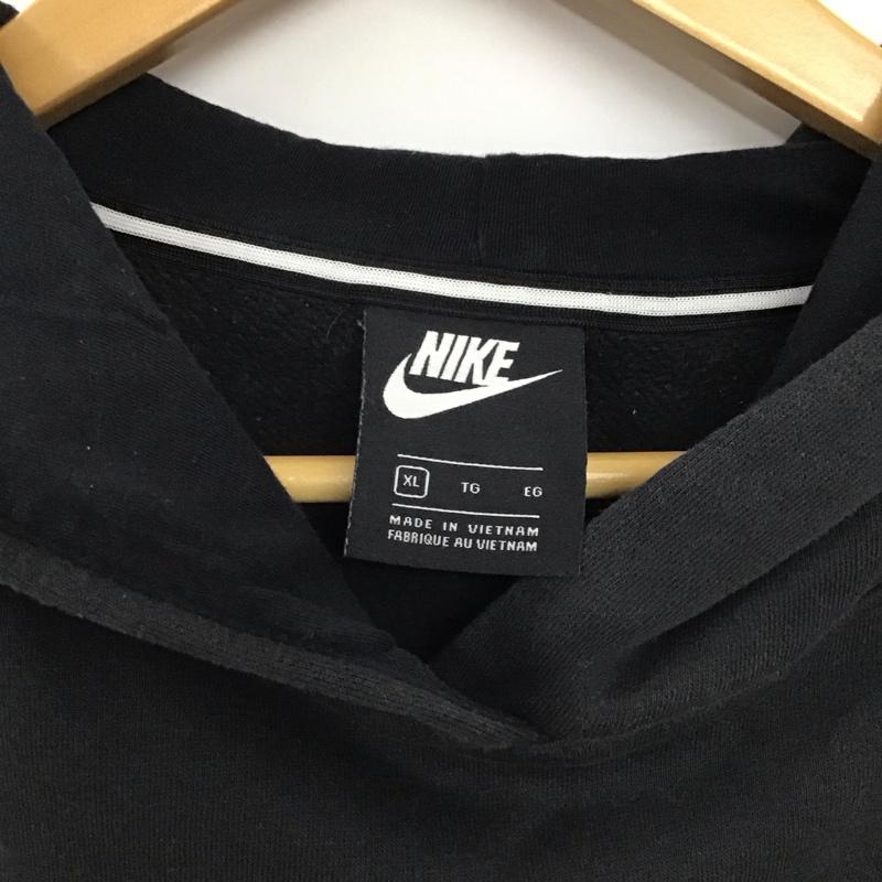 ナイキ NIKE パーカー 長袖 db3847-010 長袖パーカー プルオーバーパーカー アイコンクラッシュパーカー XL ロゴ、文字 黒 / ブラック / black X 白 / ホワイト / white X 橙 / オレンジ / orange メンズ USED 古着 中古 10152059
