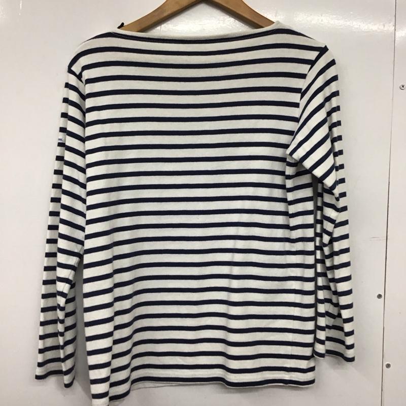オーシバル ORCIVAL Tシャツ 長袖 1 ボーダー柄 白 / ホワイト / white X 紺 / ネイビー / navy レディース USED 古着 中古 10152062