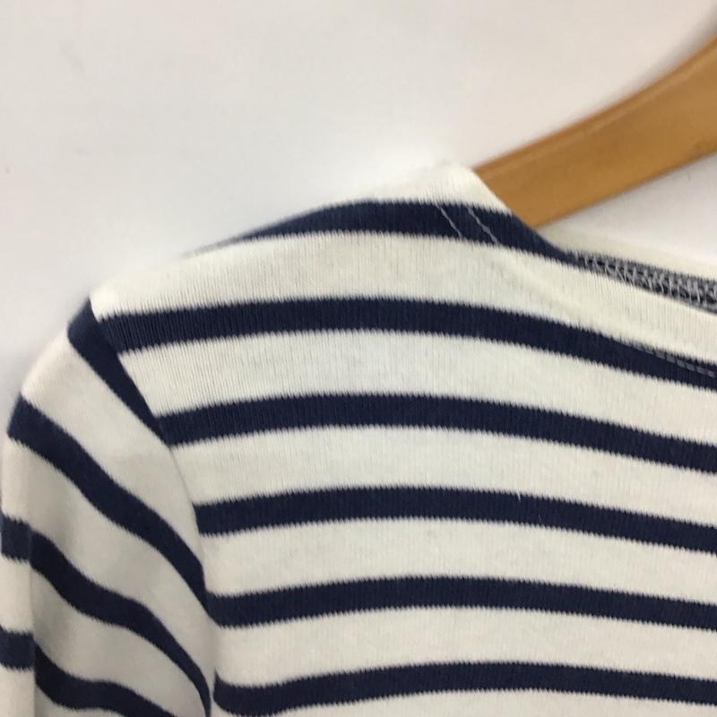 オーシバル ORCIVAL Tシャツ 長袖 1 ボーダー柄 白 / ホワイト / white X 紺 / ネイビー / navy レディース USED 古着 中古 10152062
