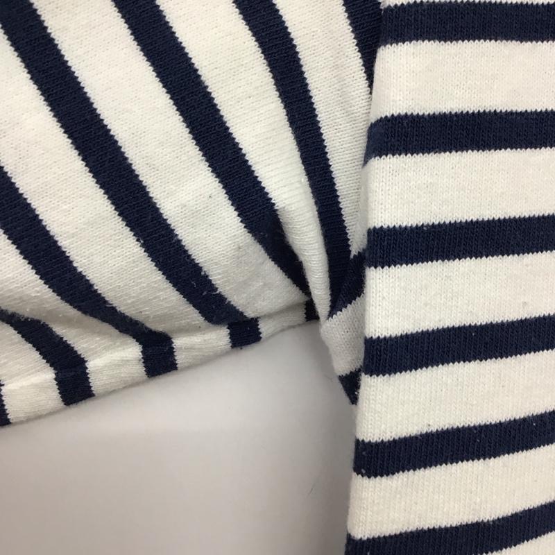 オーシバル ORCIVAL Tシャツ 長袖 1 ボーダー柄 白 / ホワイト / white X 紺 / ネイビー / navy レディース USED 古着 中古 10152062