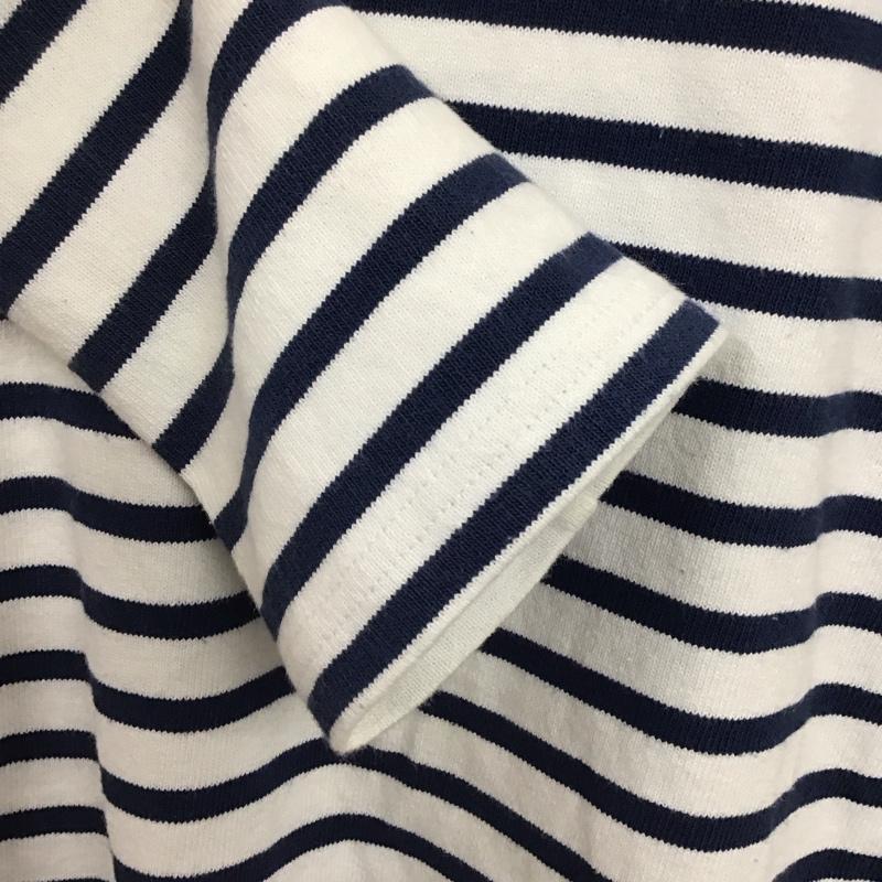 オーシバル ORCIVAL Tシャツ 長袖 1 ボーダー柄 白 / ホワイト / white X 紺 / ネイビー / navy レディース USED 古着 中古 10152062