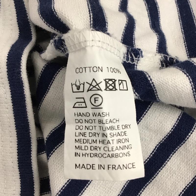 オーシバル ORCIVAL Tシャツ 長袖 1 ボーダー柄 白 / ホワイト / white X 紺 / ネイビー / navy レディース USED 古着 中古 10152062