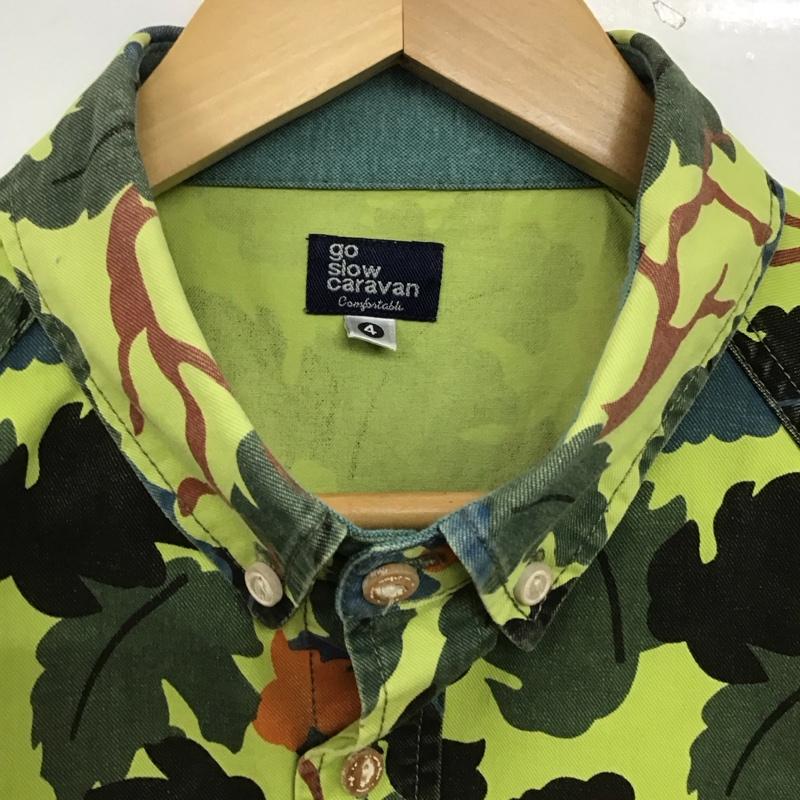 ゴースローキャラバン go slow caravan シャツ、ブラウス 長袖 長袖シャツ プリントシャツ ボタンダウンシャツ 4 カモフラージュ柄・迷彩 マルチカラー / マルチカラー / multicolor メンズ USED 古着 中古 10152063
