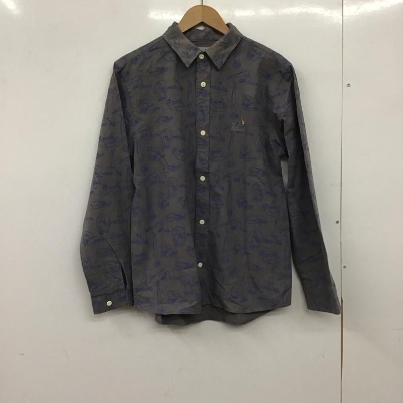 ゴースローキャラバン go slow caravan シャツ、ブラウス 長袖 長袖シャツ プリントシャツ 4 プリント 灰 / グレー / gray メンズ USED 古着 中古 10152065