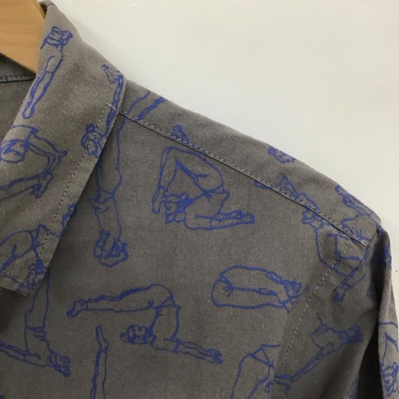 ゴースローキャラバン go slow caravan シャツ、ブラウス 長袖 長袖シャツ プリントシャツ 4 プリント 灰 / グレー / gray メンズ USED 古着 中古 10152065