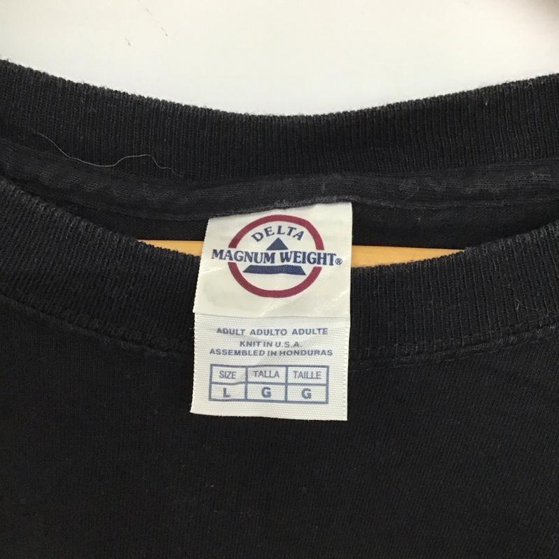 古着 USED カットソー 長袖 長袖カットソー プリントカットソー クルーネック L プリント 黒 / ブラック / black メンズ USED 古着 中古 10152069