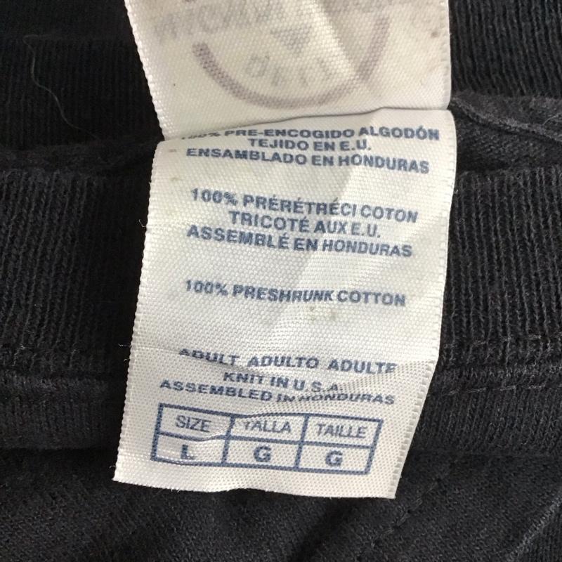 古着 USED カットソー 長袖 長袖カットソー プリントカットソー クルーネック L プリント 黒 / ブラック / black メンズ USED 古着 中古 10152069