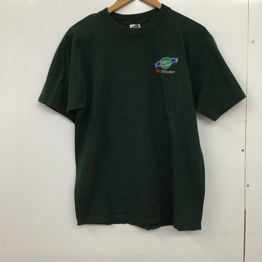 フルーツオブザルーム FRUIT OF THE LOOM Tシャツ 半袖 半袖カットソー プリントTシャツ クルーネックカットソー L 刺繍 緑 / グリーン / green メンズ USED 古着 中古 10152072