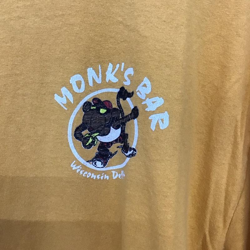 ギルダン GILDAN Tシャツ 半袖 半袖カットソー プリントTシャツ クルーネックカットソー L ロゴ、文字 橙 / オレンジ / orange メンズ USED 古着 中古 10152073