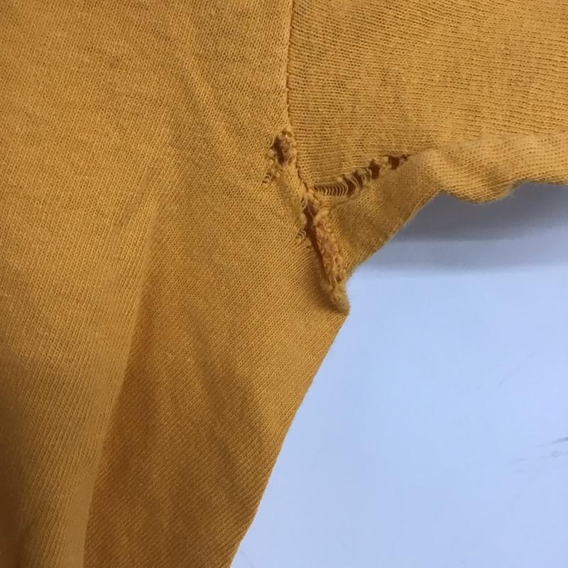 ギルダン GILDAN Tシャツ 半袖 半袖カットソー プリントTシャツ クルーネックカットソー L ロゴ、文字 橙 / オレンジ / orange メンズ USED 古着 中古 10152073