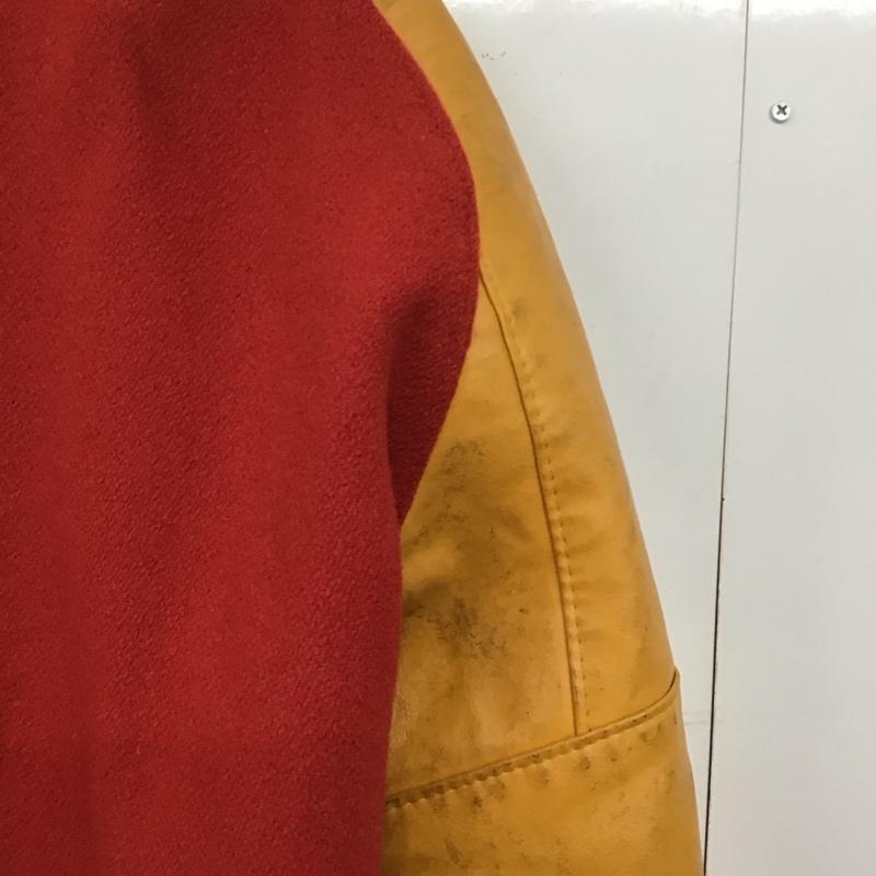 デロング DELONG ジャケット、上着 ジャンパー、ブルゾン スタジャン アウター 古着 前ボタン M ロゴ、文字 赤 / レッド / red メンズ USED 古着 中古 10152074
