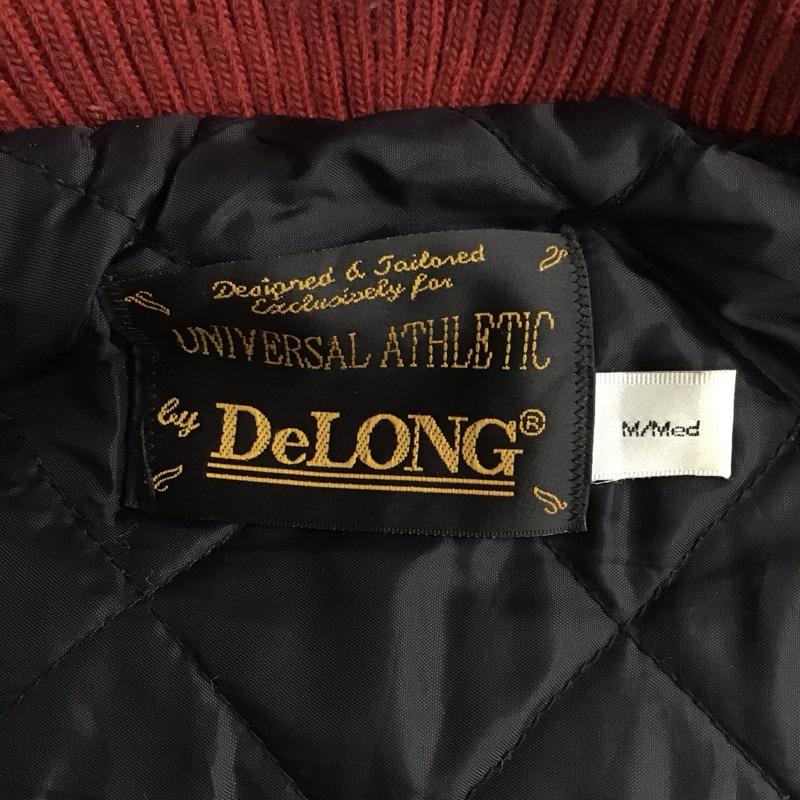 デロング DELONG ジャケット、上着 ジャンパー、ブルゾン スタジャン アウター 古着 前ボタン M ロゴ、文字 赤 / レッド / red メンズ USED 古着 中古 10152074
