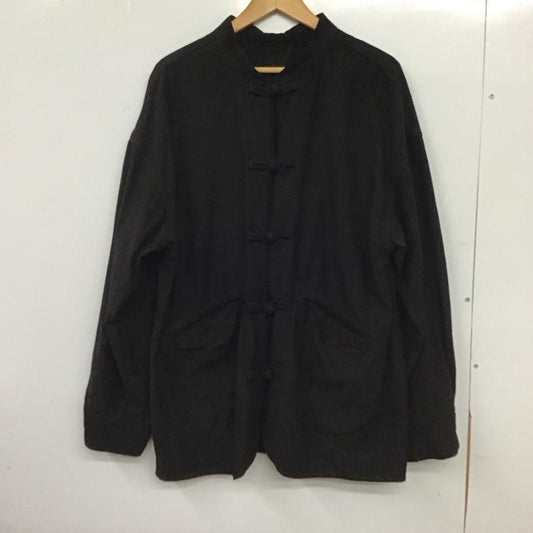 テンダーロイン TENDERLOIN ジャケット、上着 ジャンパー、ブルゾン 長袖シャツ 無地シャツ ノーカラーシャツ L 無地 黒 / ブラック / black メンズ USED 古着 中古 10152084