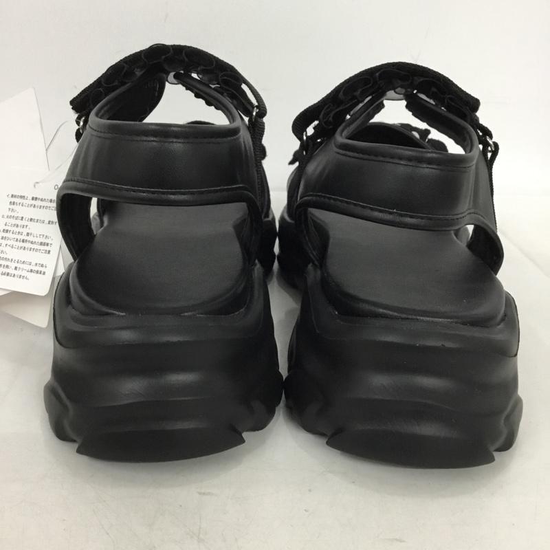 古着 USED サンダル サンダル フリルレーススポサン 眞白ありす L 無地 黒 / ブラック / black レディース USED 古着 中古 10152086