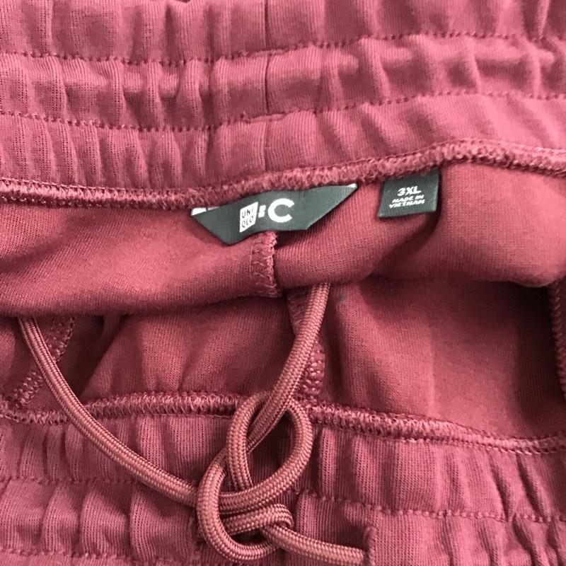 ユニクロ UNIQLO パンツ ワークパンツ、ペインターパンツ 341-479854 Cスウェットワイドパンツ 無地 えんじ / ワインレッド / dark red メンズ USED 古着 中古 10152109