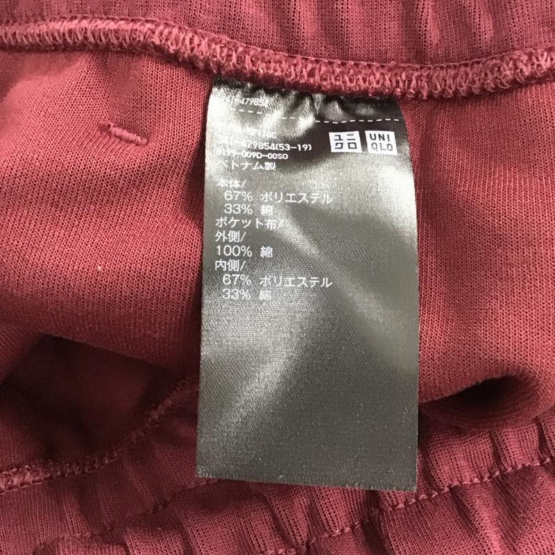 ユニクロ UNIQLO パンツ ワークパンツ、ペインターパンツ 341-479854 Cスウェットワイドパンツ 無地 えんじ / ワインレッド / dark red メンズ USED 古着 中古 10152109