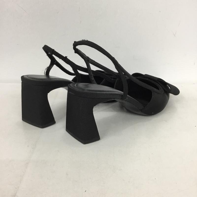 ザラ ZARA パンプス パンプス ポインテッドトゥ リボン 38 無地 黒 / ブラック / black レディース USED 古着 中古 10152110