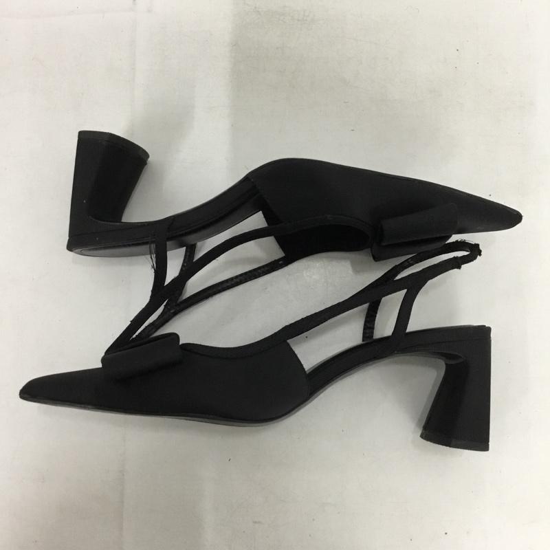 ザラ ZARA パンプス パンプス ポインテッドトゥ リボン 38 無地 黒 / ブラック / black レディース USED 古着 中古 10152110