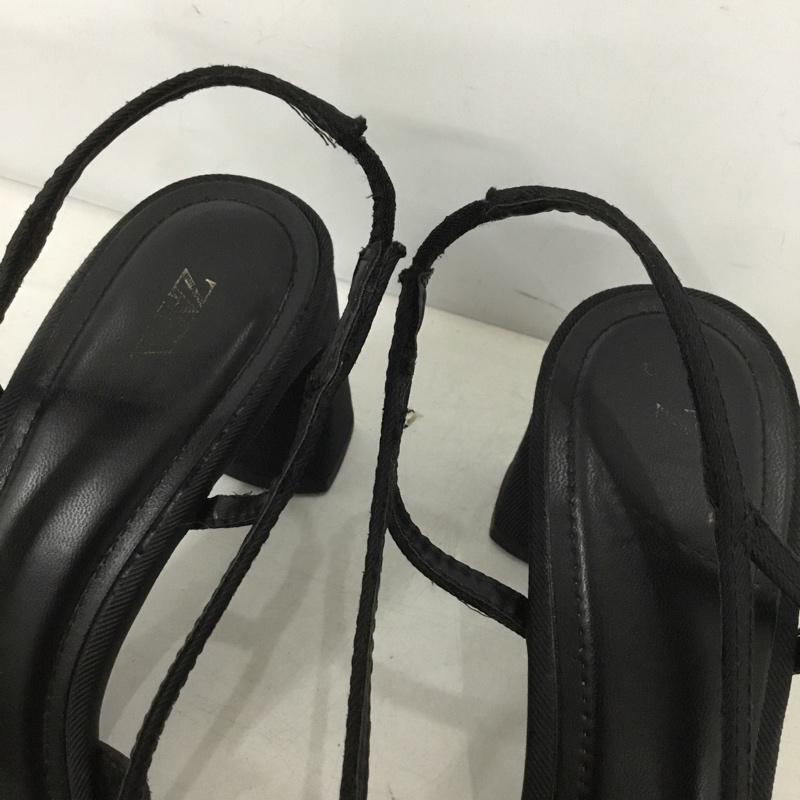 ザラ ZARA パンプス パンプス ポインテッドトゥ リボン 38 無地 黒 / ブラック / black レディース USED 古着 中古 10152110
