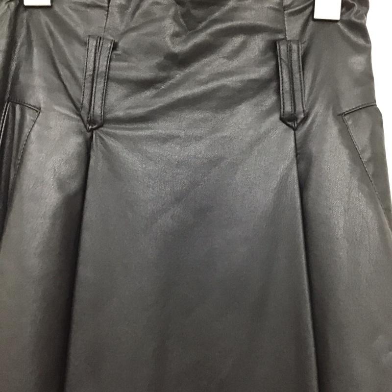 アズールバイマウジー AZUL BY MOUSSY スカート ロングスカート 250DAH31-086H ECO LEATHER HI-WAIST SKIRT S 無地 黒 / ブラック / black レディース USED 古着 中古 10152114
