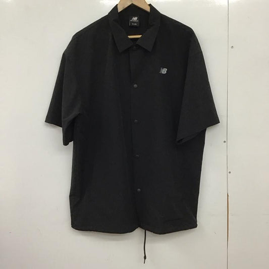 ニューバランス New Balance シャツ、ブラウス 半袖 半袖シャツ プリントシャツ ポケットシャツ XL ロゴ、文字 黒 / ブラック / black メンズ USED 古着 中古 10152119