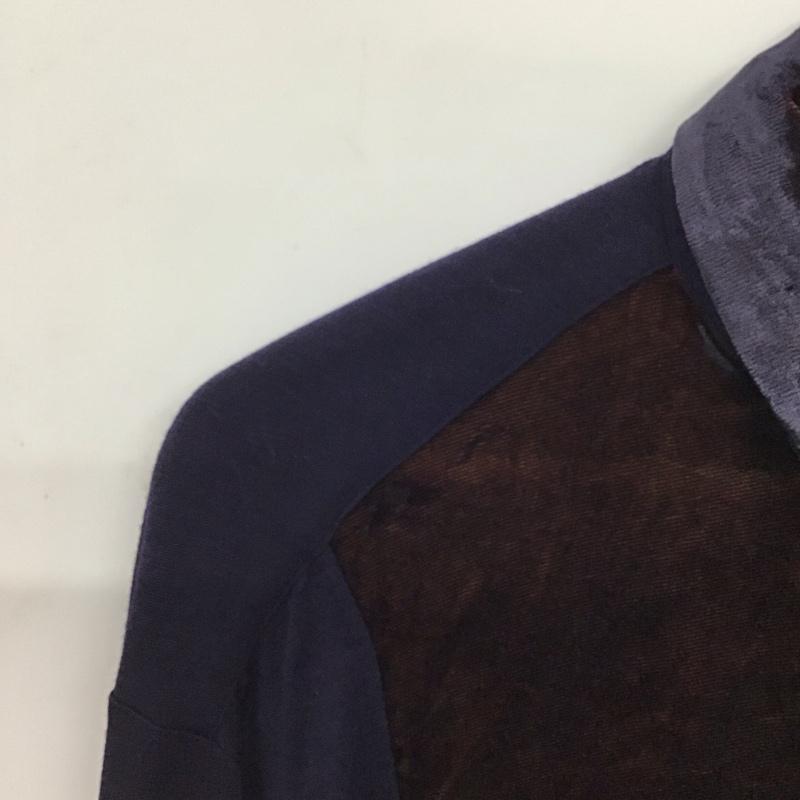 ランバン LANVIN シャツ、ブラウス 長袖 長袖シャツ 無地シャツ カラーシャツ 無地 紺 / ネイビー / navy メンズ USED 古着 中古 10152122