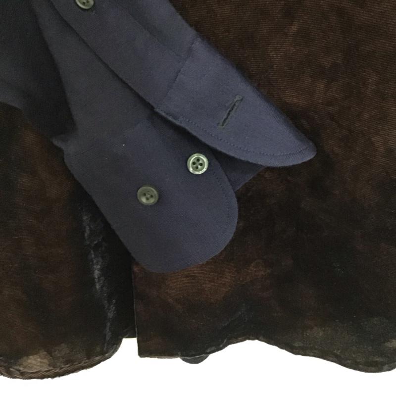 ランバン LANVIN シャツ、ブラウス 長袖 長袖シャツ 無地シャツ カラーシャツ 無地 紺 / ネイビー / navy メンズ USED 古着 中古 10152122
