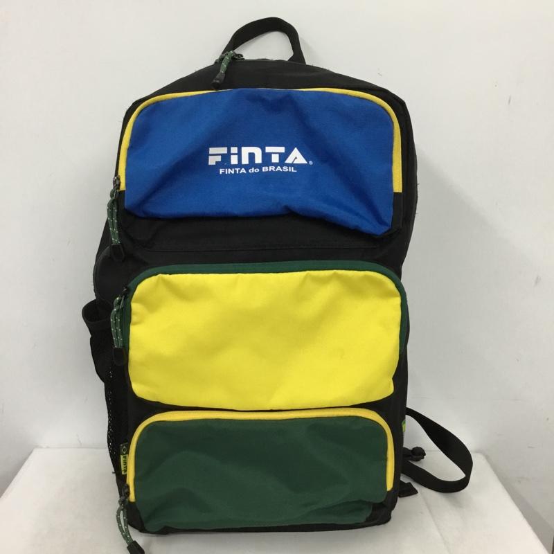 古着 USED リュックサック、デイパック リュックサック、デイバッグ FINTA ロゴ、文字 黒 / ブラック / black X 青 / ブルー / blue X 黄 / イエロー / yellow X 緑 / グリーン / green メンズ USED 古着 中古 10152123