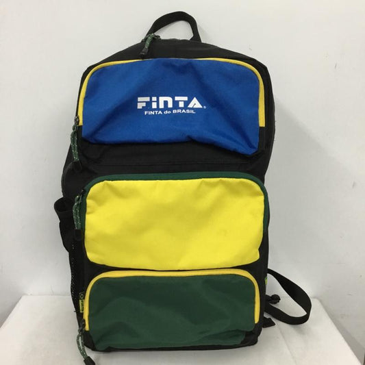 古着 USED リュックサック、デイパック リュックサック、デイバッグ FINTA ロゴ、文字 黒 / ブラック / black X 青 / ブルー / blue X 黄 / イエロー / yellow X 緑 / グリーン / green メンズ USED 古着 中古 10152123